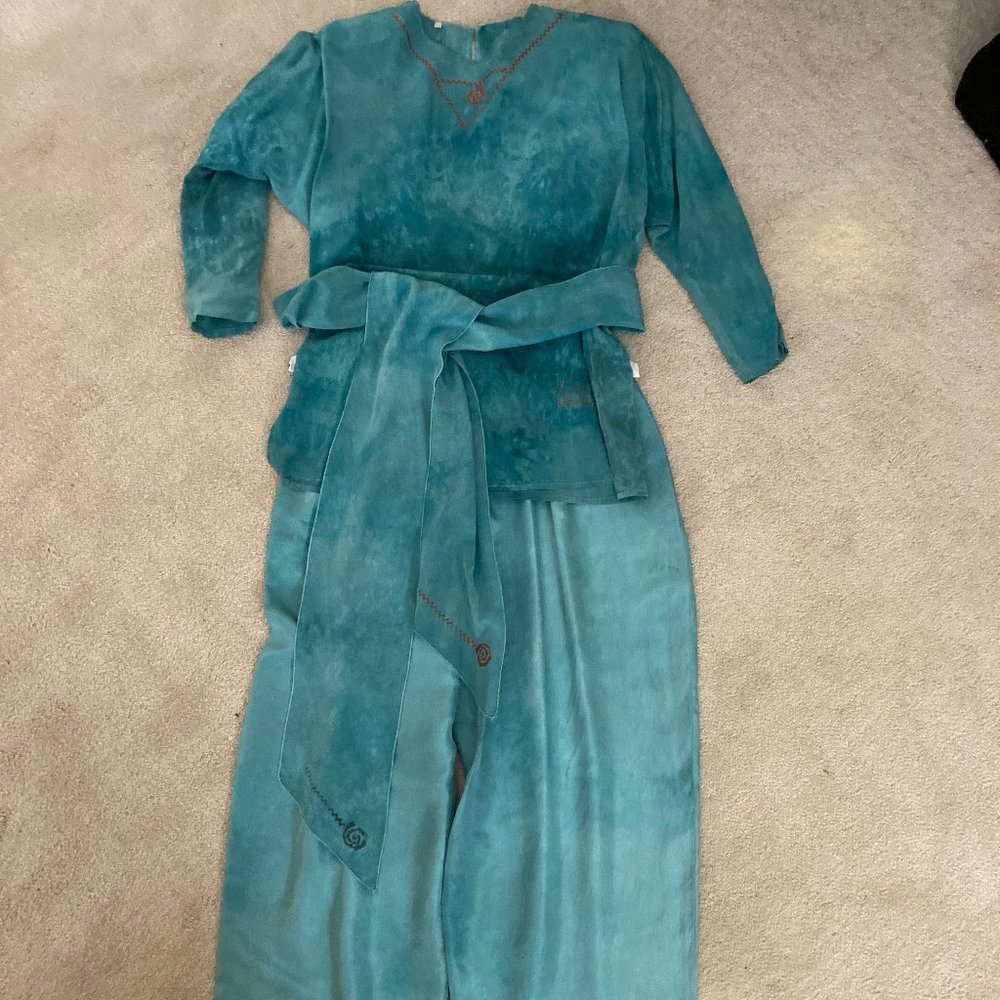 stylish silk pant set